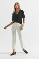 Crosby Cropped Flare Trousers - Soft White by Derek Lam | 25 South Boutiques