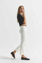 Crosby Cropped Flare Trousers - Soft White by Derek Lam — alternate view