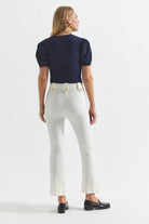 Robertson Crop Flare Trousers - Soft White by Derek Lam — view 4