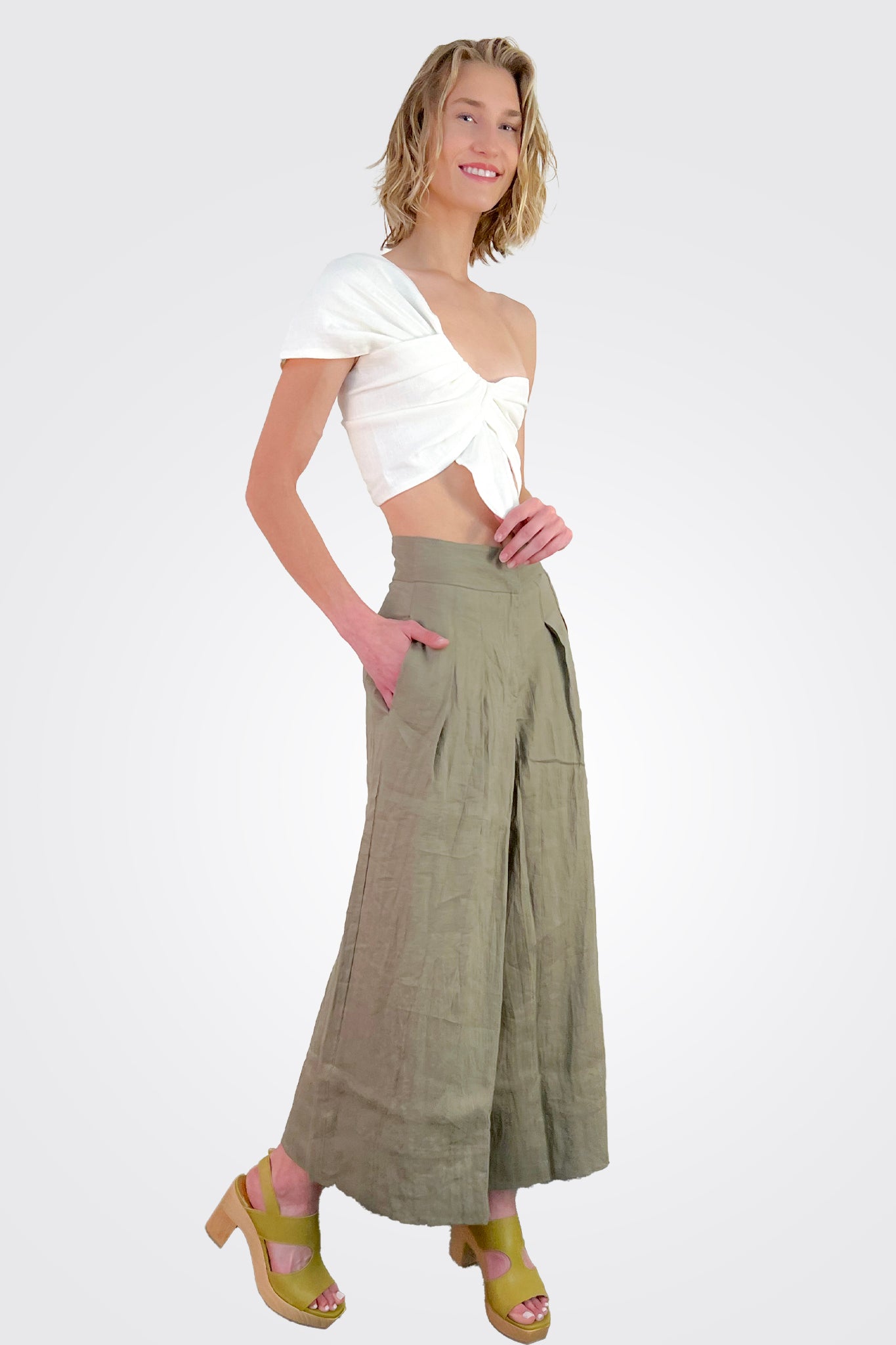 Linen Pant - Vineyard by Just Bee Queen | 25 South Boutiques