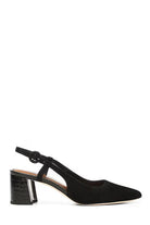 Song Croc Heel - Black Suede by Donald Pliner | 25 South Boutiques