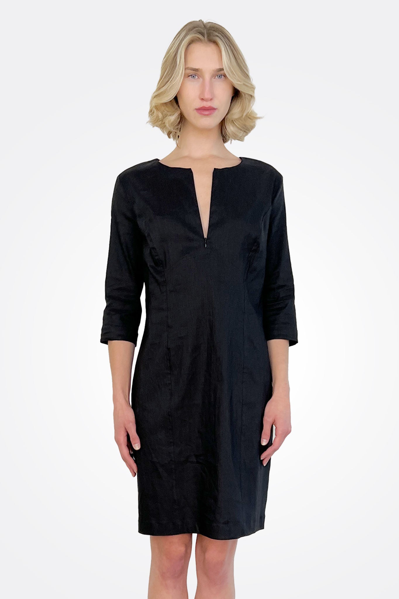 Sleeve Sheath Dress - Black by Sarah Pacini — alternate view