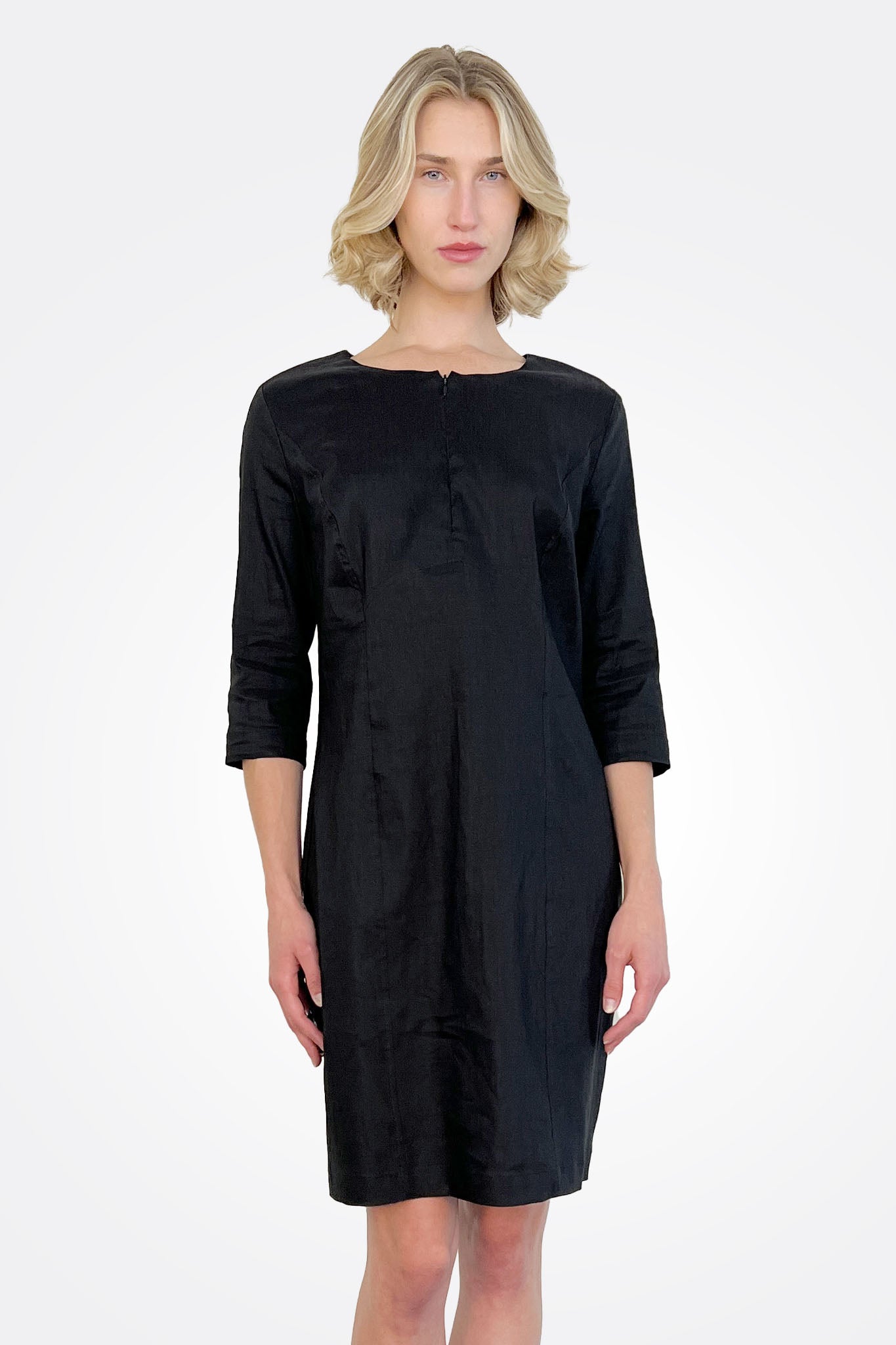 Sleeve Sheath Dress - Black by Sarah Pacini — view 3