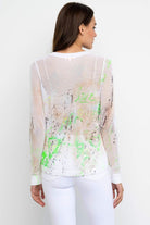 Spring Love Crew Neck Sweater - White Combo by Lisa Todd — alternate view