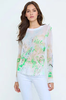 Spring Love Crew Neck Sweater - White Combo by Lisa Todd | 25 South Boutiques