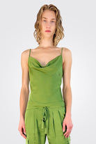 Abigail Cowl Neck Tank - Spruce by Ramy Brook — alternate view