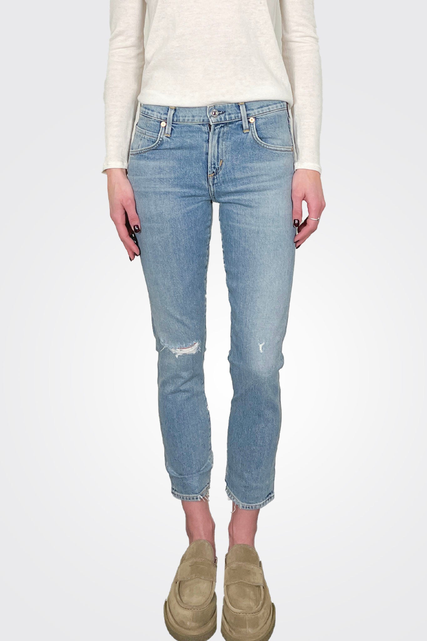 Elsa Mid Rise Slim Fit Crop - Sunrise by Citizens of Humanity — alternate view