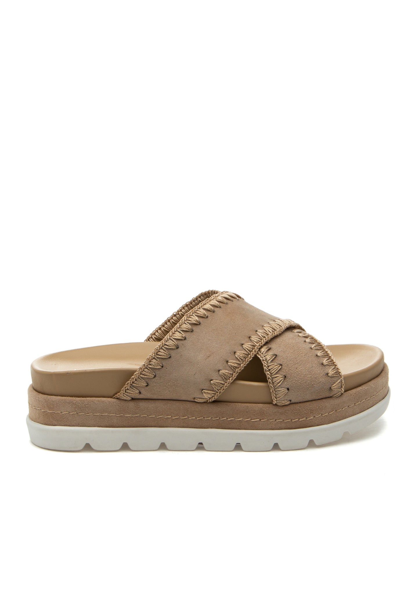 Boo Slide Sandal - Sand Suede by J/Slides | 25 South Boutiques