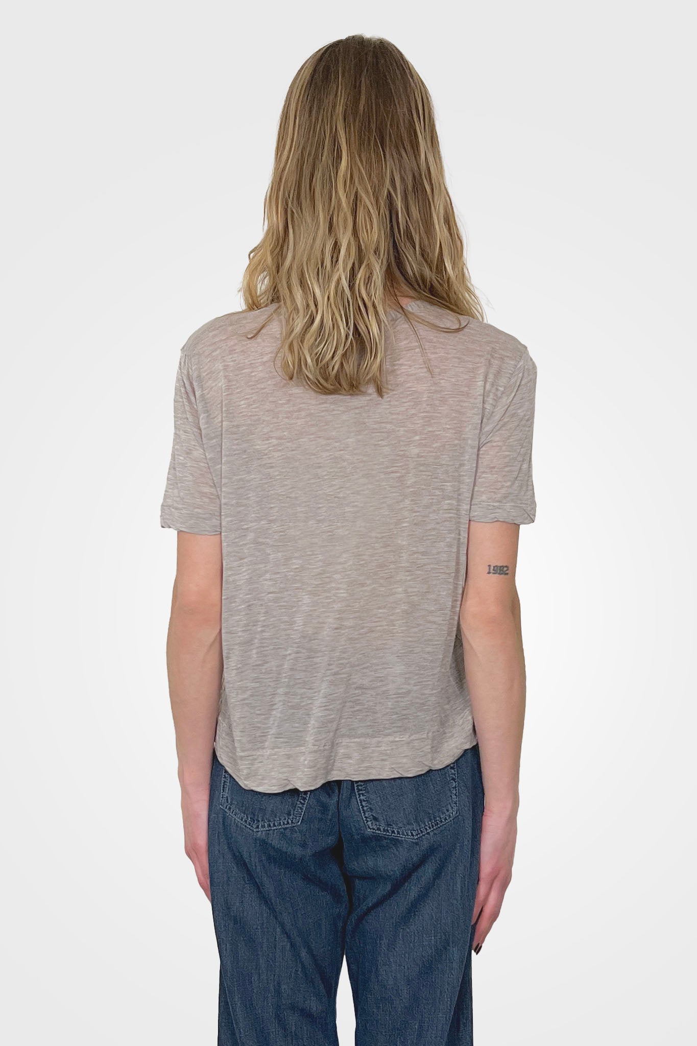 Short Sleeve Blouse - Latte by Private 0204 — alternate view
