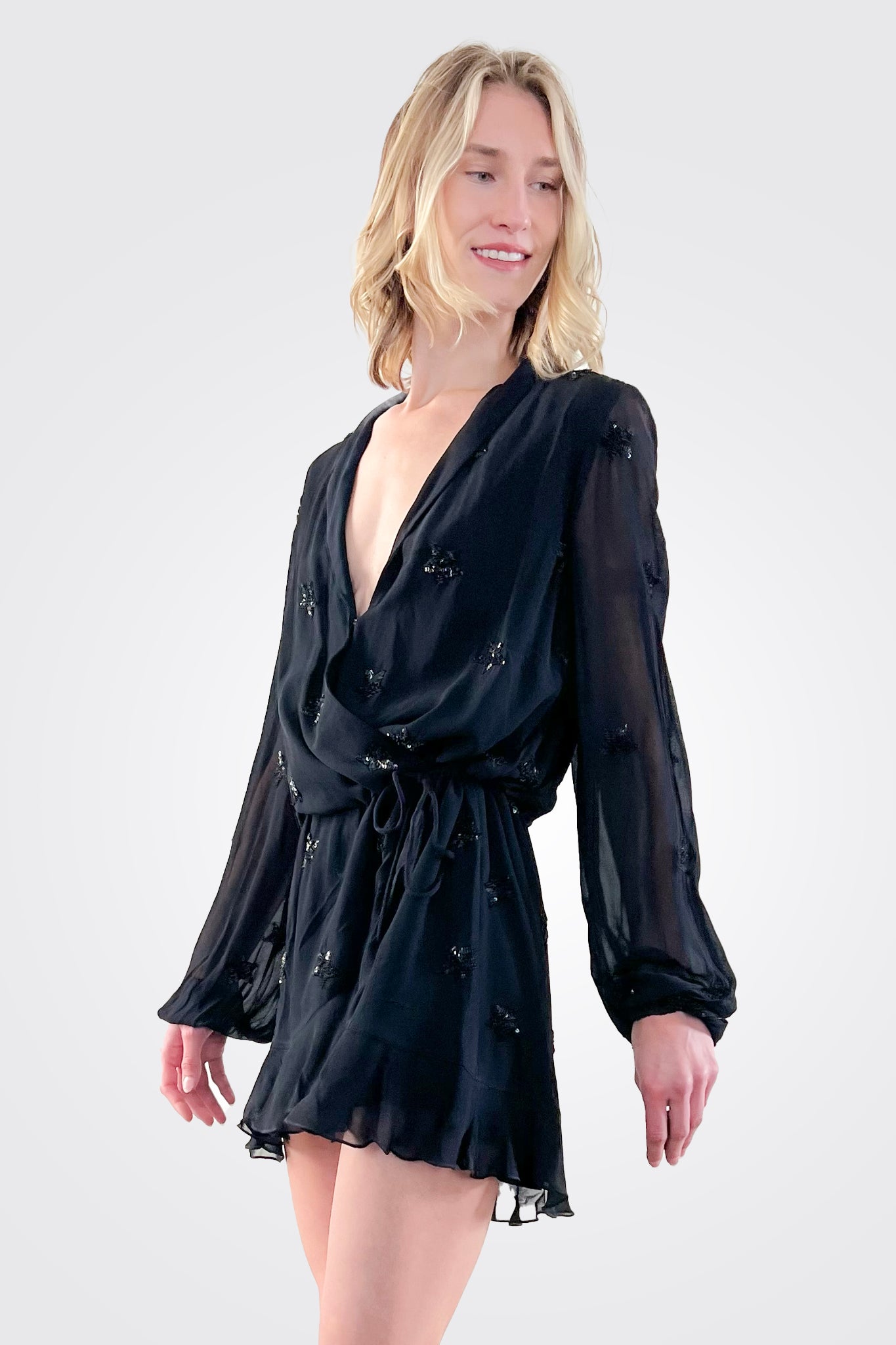 Stellar Tunic Dress - Black by Rococo Sand — alternate view