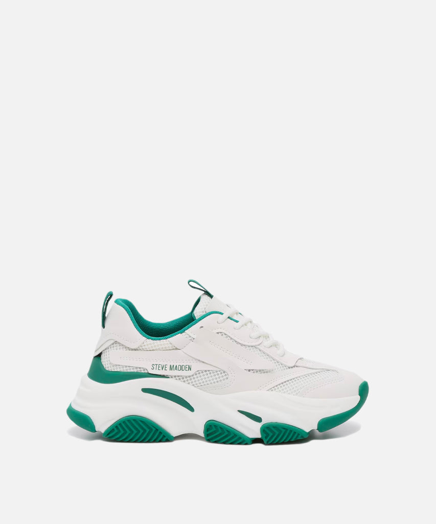 Possession Sneaker - White / Emerald by Steve Madden | 25 South Boutiques
