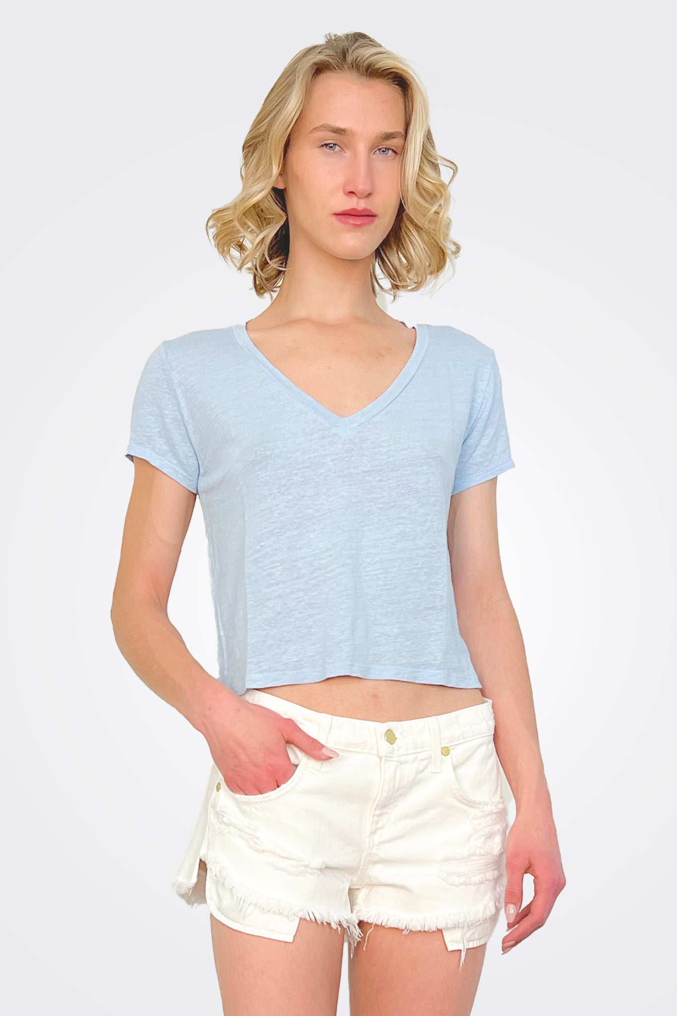 Amber Crop Tee - Stream by Velvet | 25 South Boutiques