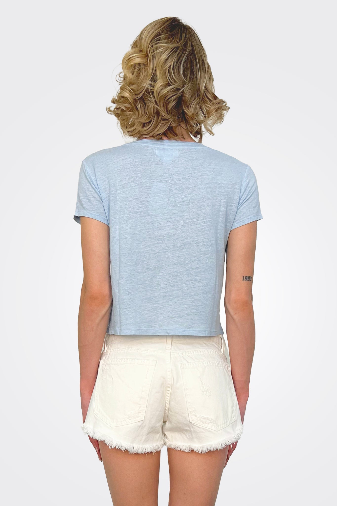 Amber Crop Tee - Stream by Velvet — alternate view