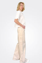 Alia Wide Leg Jean - Stone by Cambio — view 3