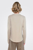 Semi Thick Long Sleeve Tee - Stone by Lurdes Bergada — alternate view
