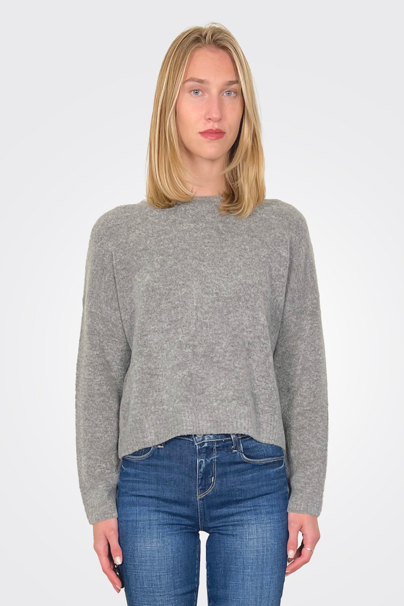 Zeta Ola Crew Sweater - Stone by Colorush | 25 South Boutiques