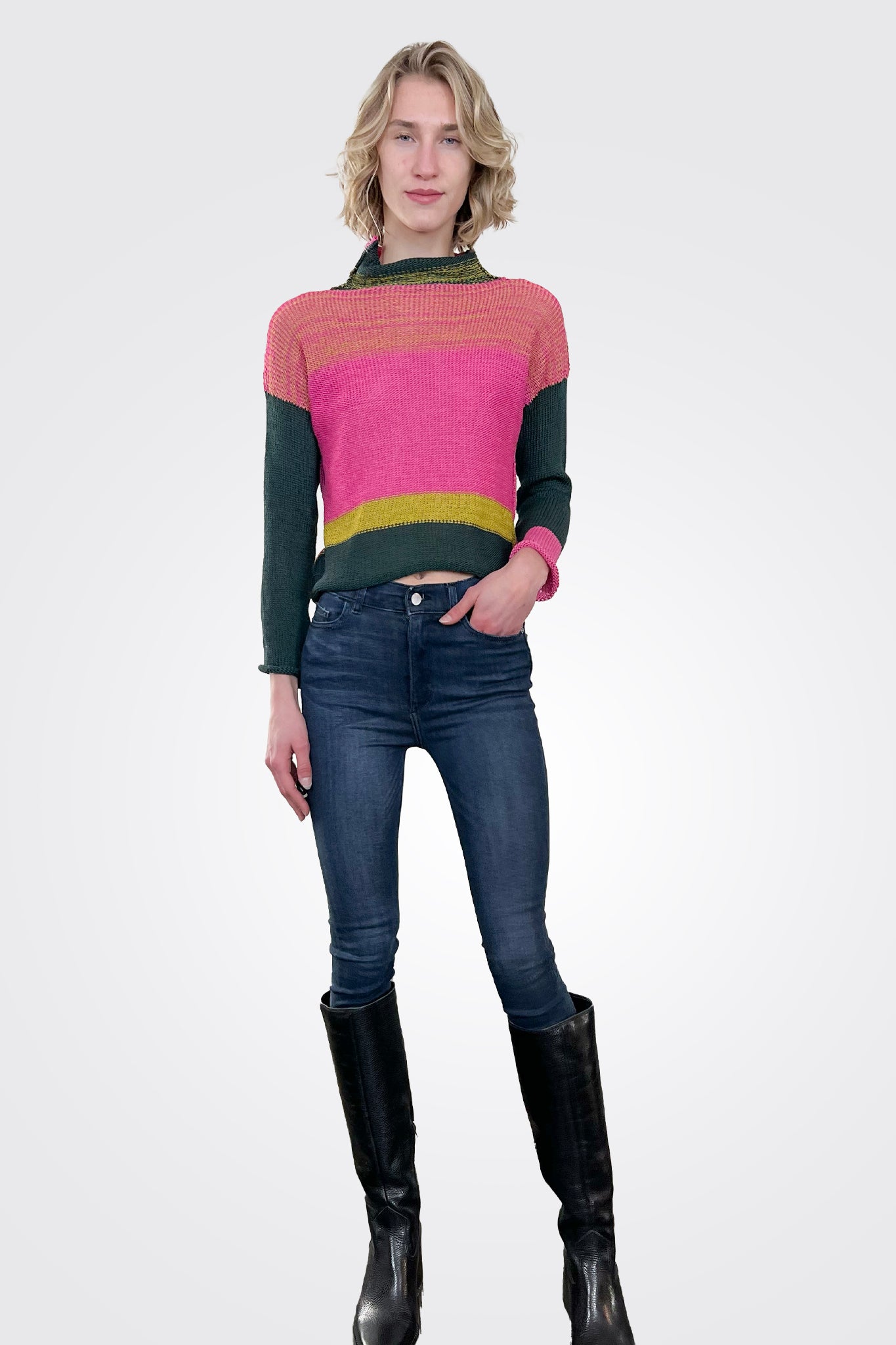 Blum Striped Pullover - Multi by Paper Temples — view 3