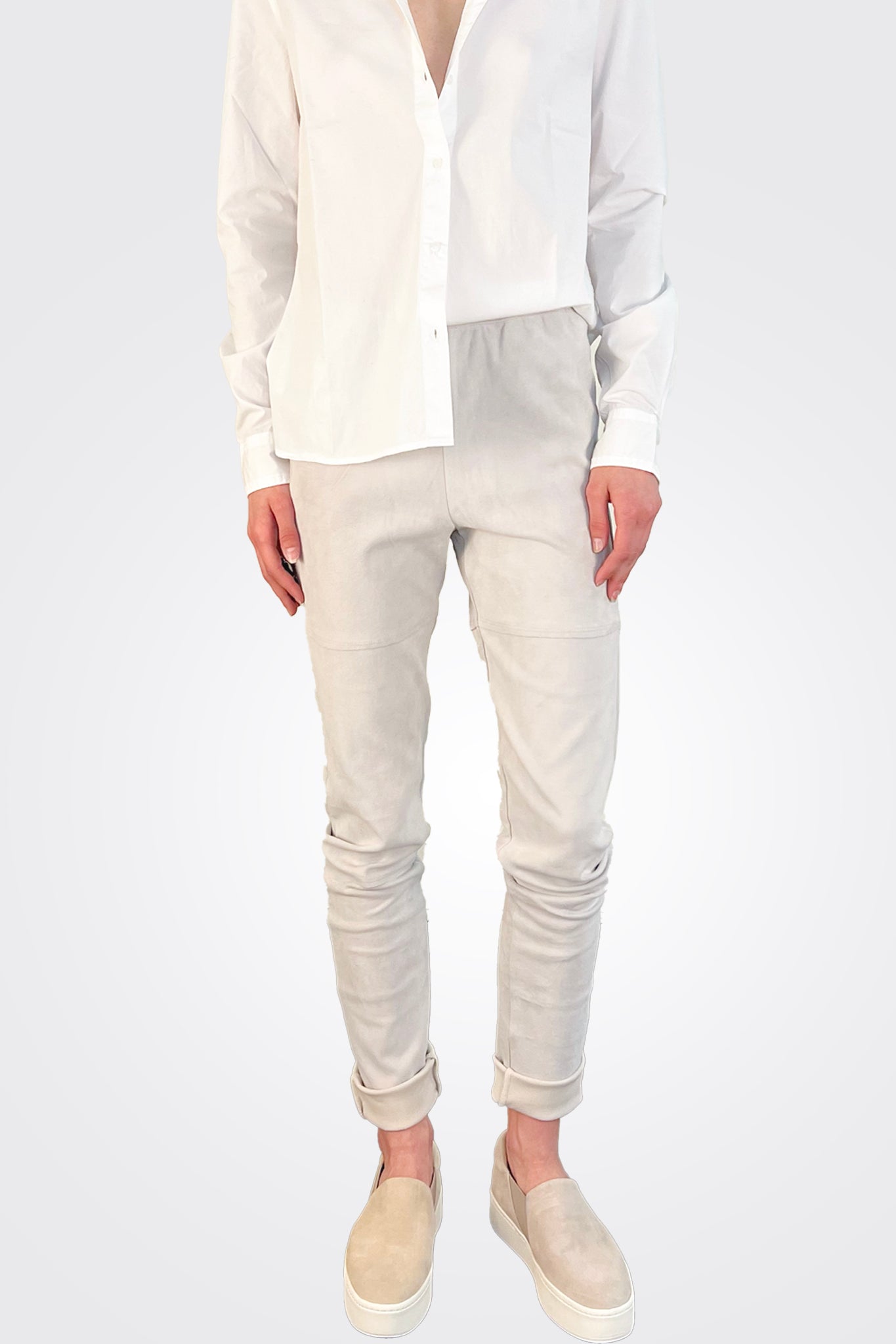 Corduroy Legging Pants - Jute by Kristensen — view 3