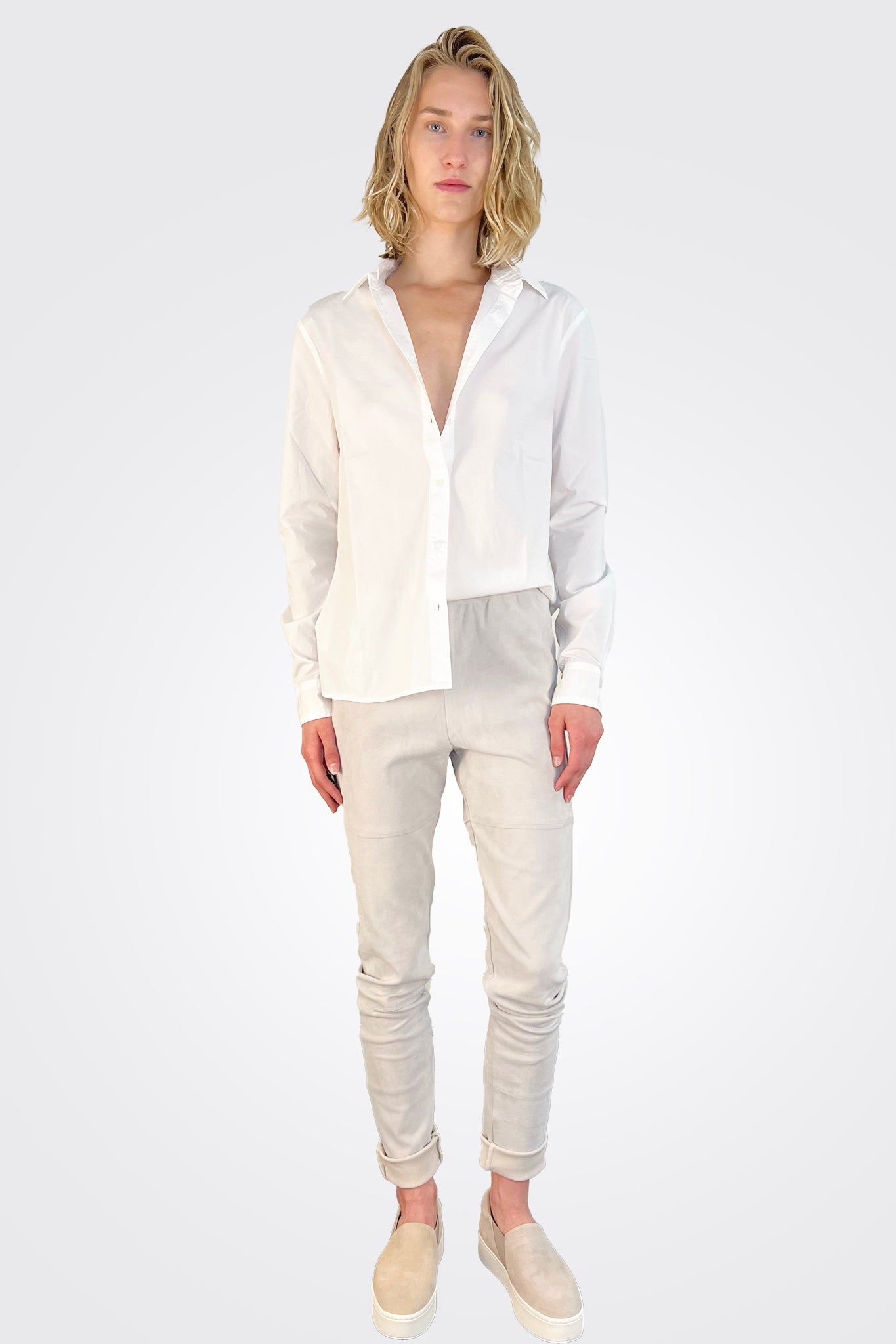 Corduroy Legging Pants - Jute by Kristensen — alternate view