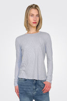 Long Sleeve Crewneck - Blue LInen by Sundry | 25 South Boutiques