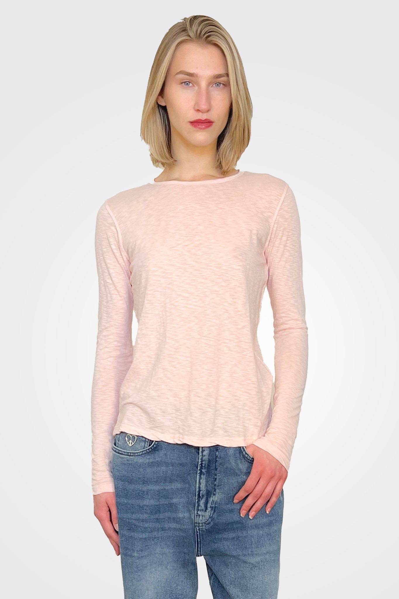 Long Sleeve Crewneck - Flush Pink by Sundry | 25 South Boutiques