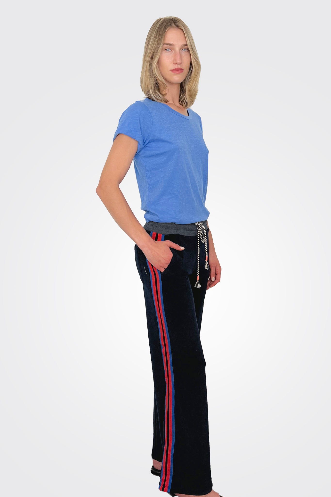 Striped Lounge Pants - Deep by Sundry — alternate view