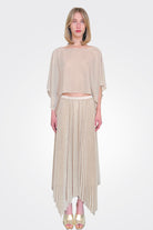 Pleated Lurex Skirt - Gold by Seventy Venezia | 25 South Boutiques