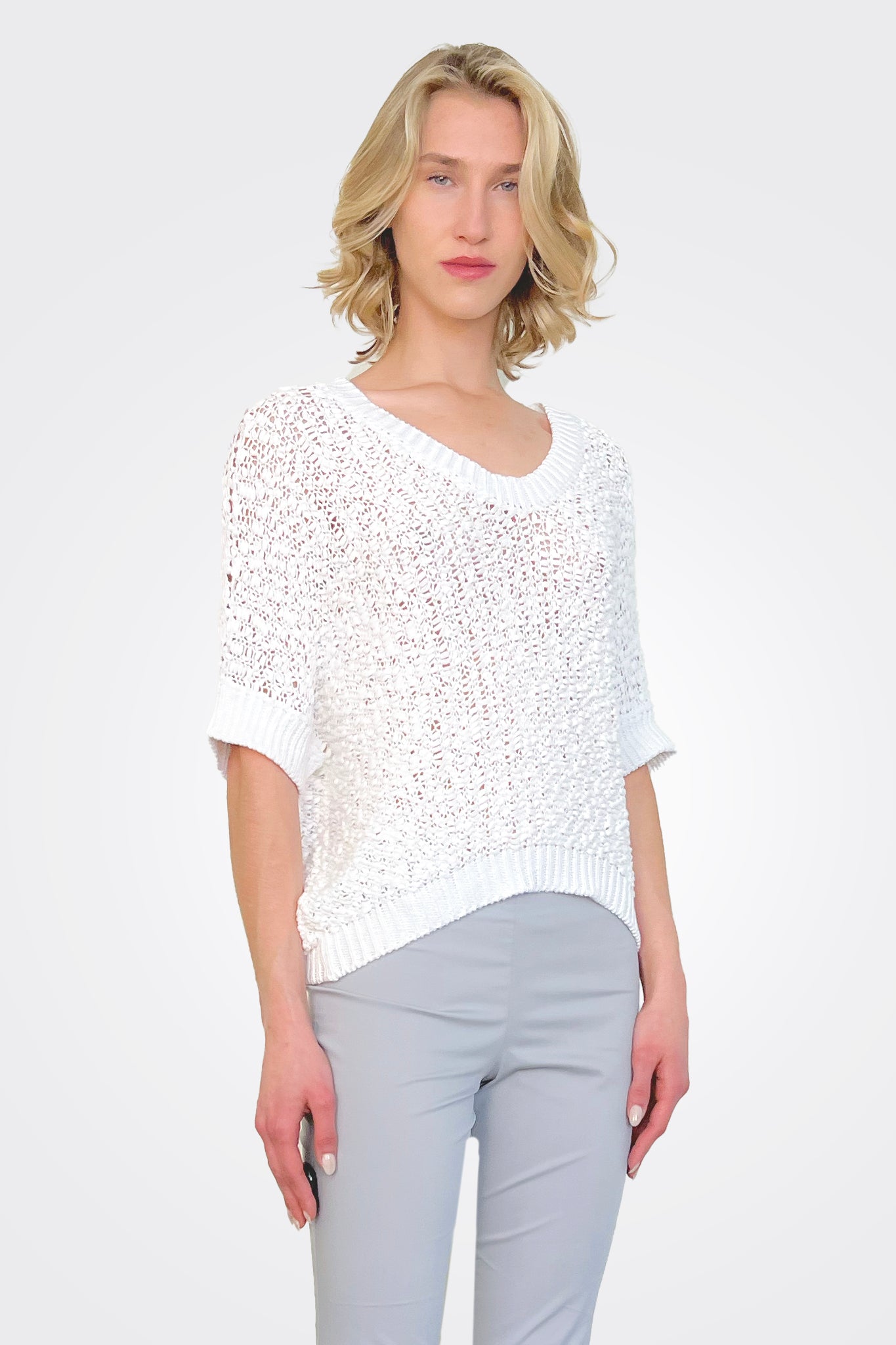 Ribbon Sweater - White by Hubert Gasser — alternate view