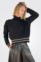 Banded Sweater - Nero by Malloni — alternate view