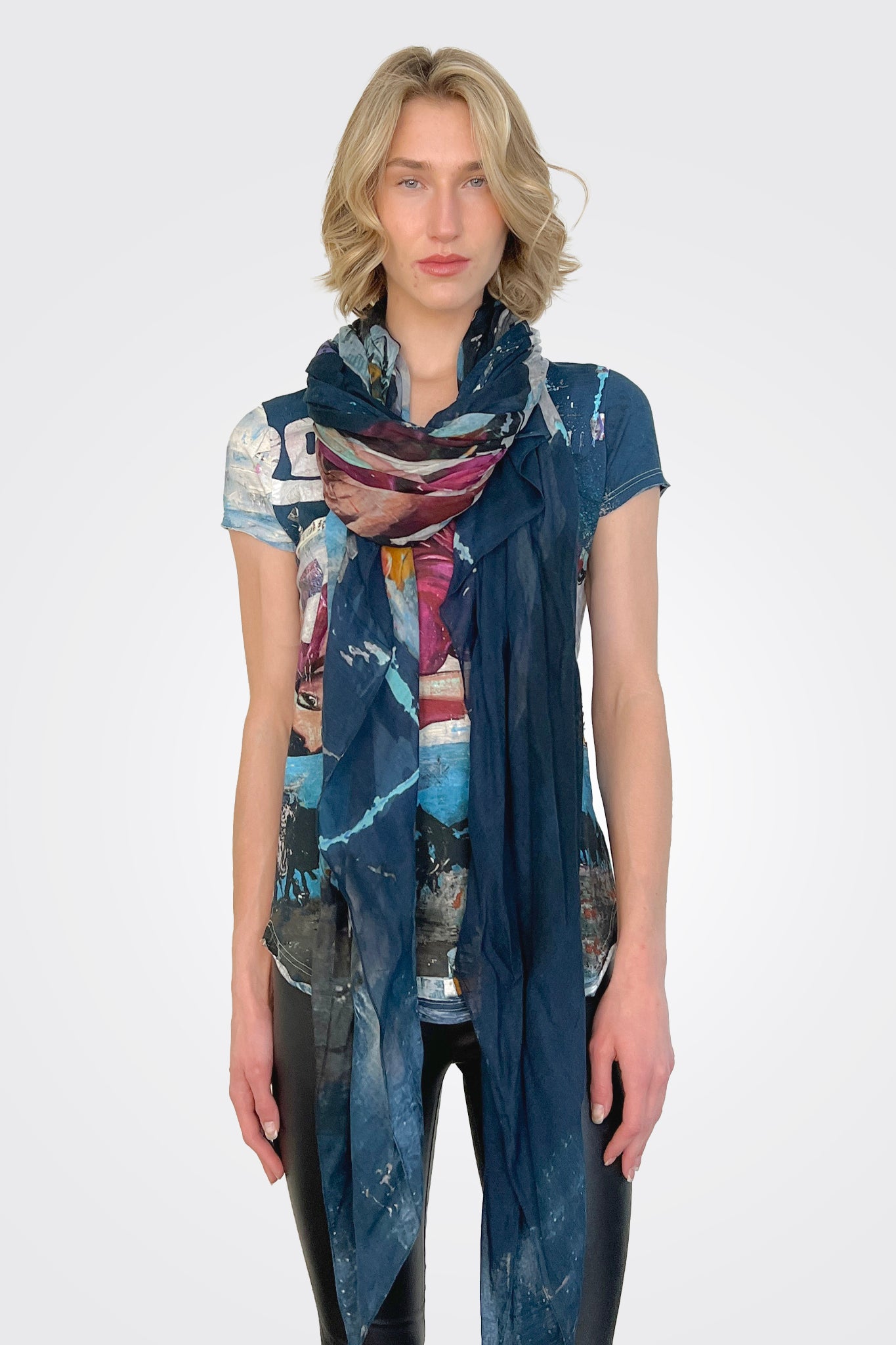 Shawl - Pop Art Blue by Printed Artworks | 25 South Boutiques