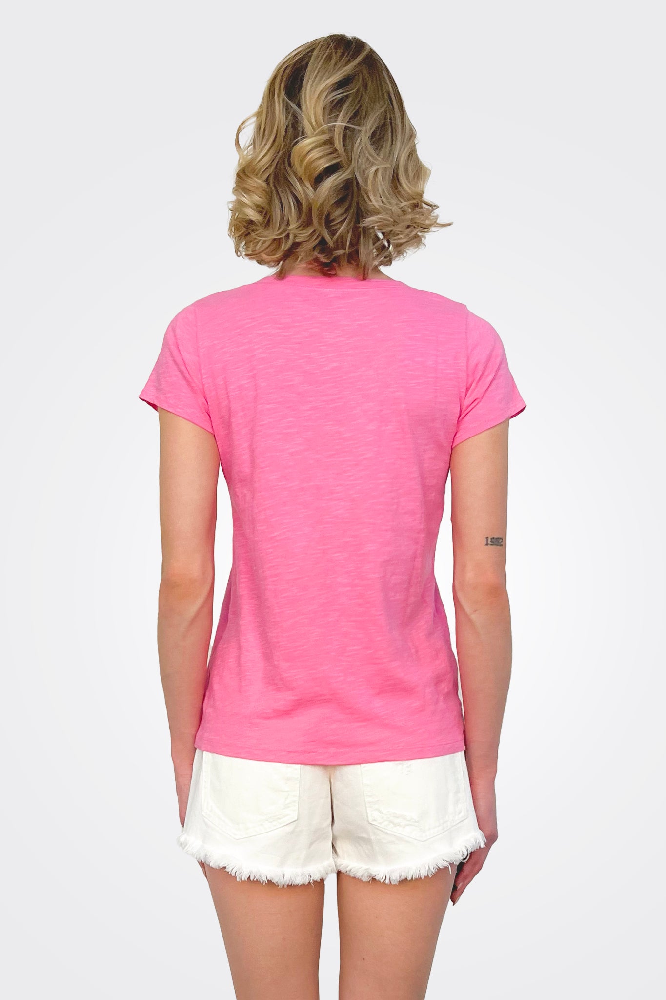 Jilian Original Slub V Neck Tee - Tahiti by Velvet — alternate view
