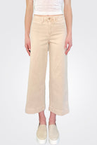 Greer Cropped Wide Leg Denim - Talc by Oat NY — alternate view
