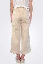 Greer Cropped Wide Leg Denim - Talc by Oat NY — view 3