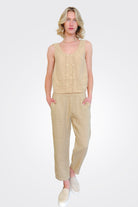 Cropped Ankle Trousers - Tan by Transit Par-Such | 25 South Boutiques