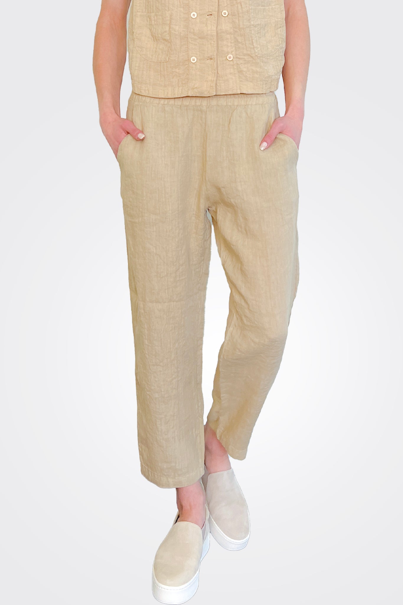 Cropped Ankle Trousers - Tan by Transit Par-Such — alternate view