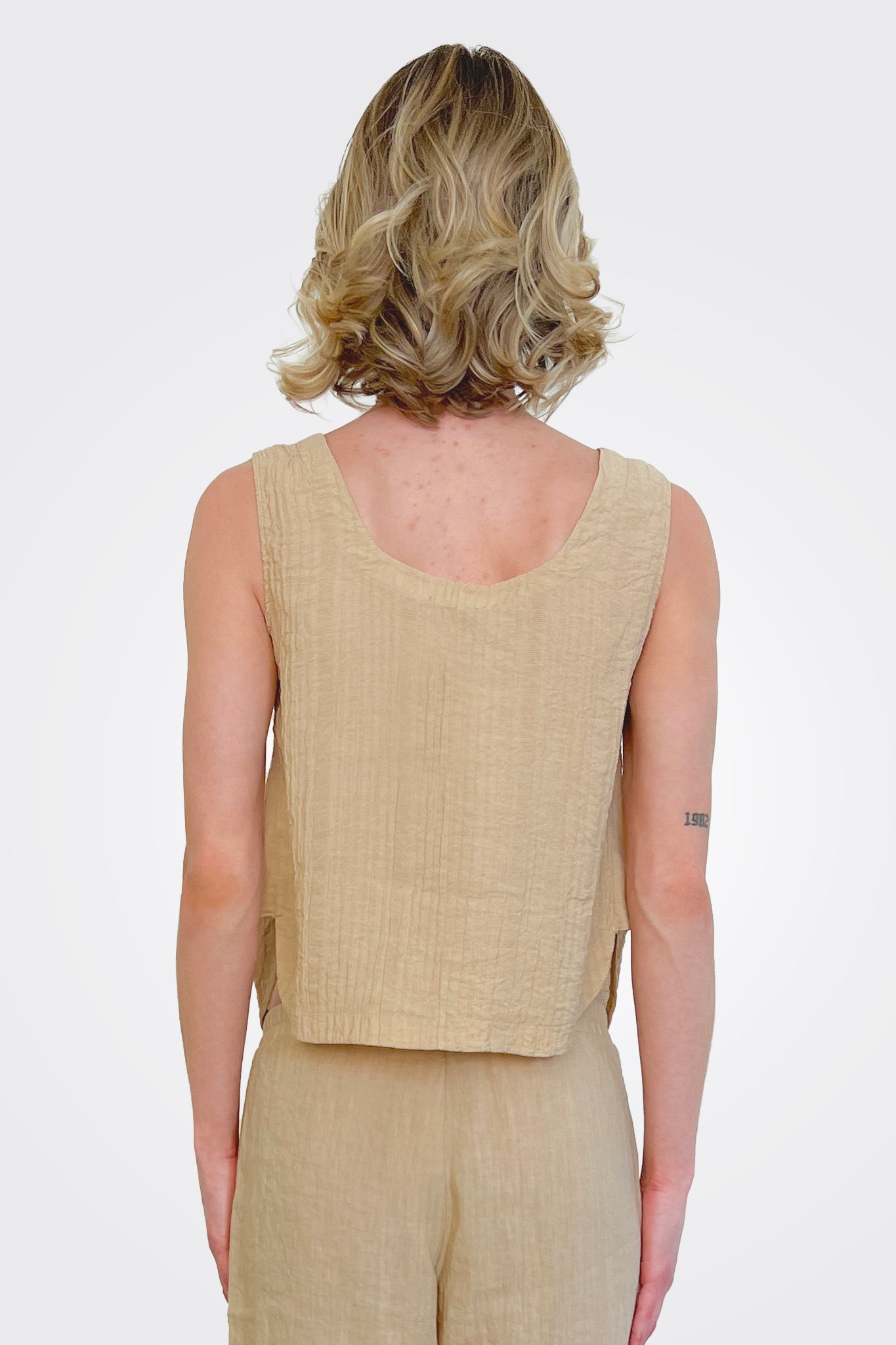 Button Up Tank - Tan by Transit Par-Such — view 3