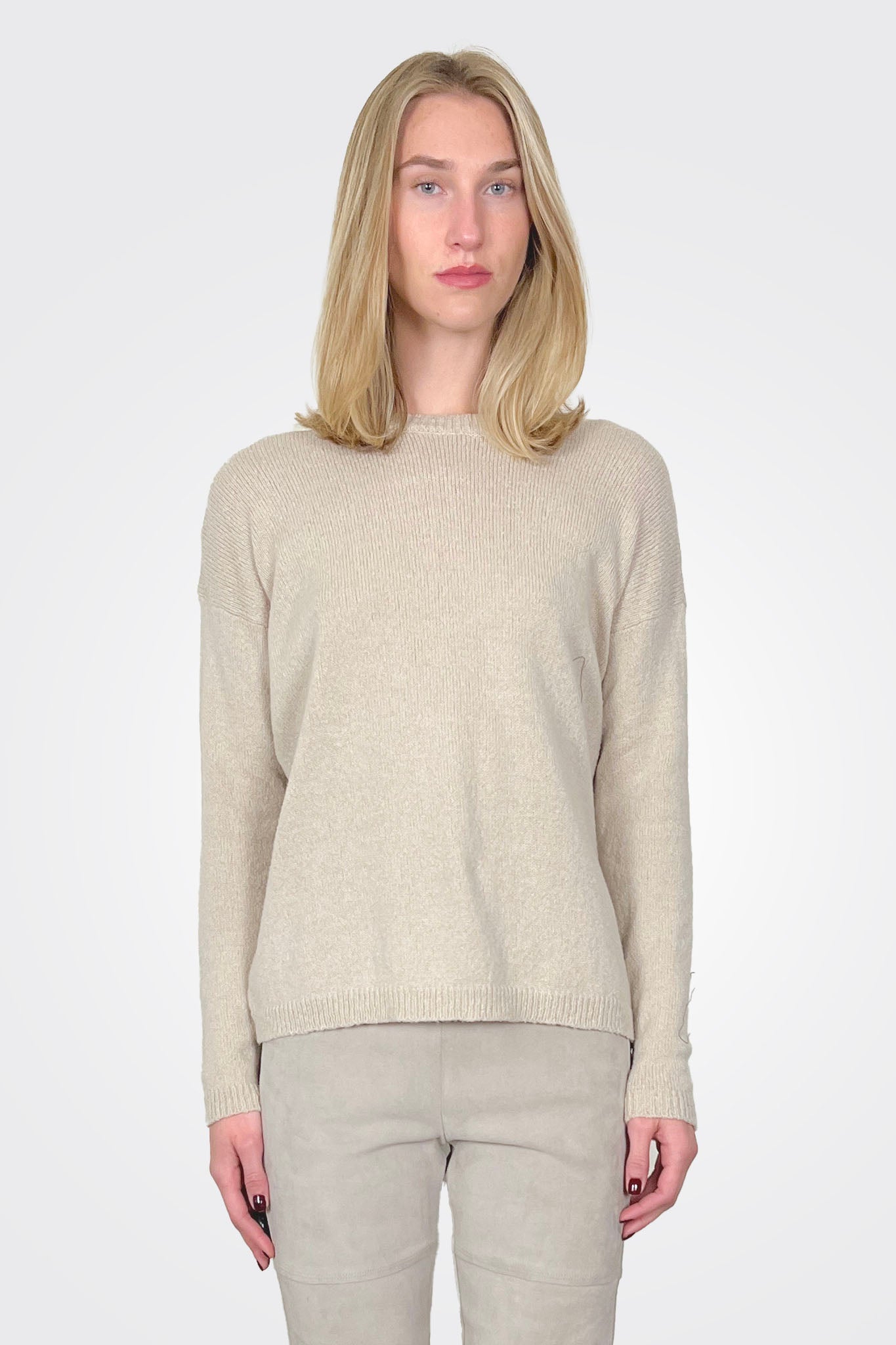 Cashmere Crew Sweater - Oatmeal by Private 0204 | 25 South Boutiques