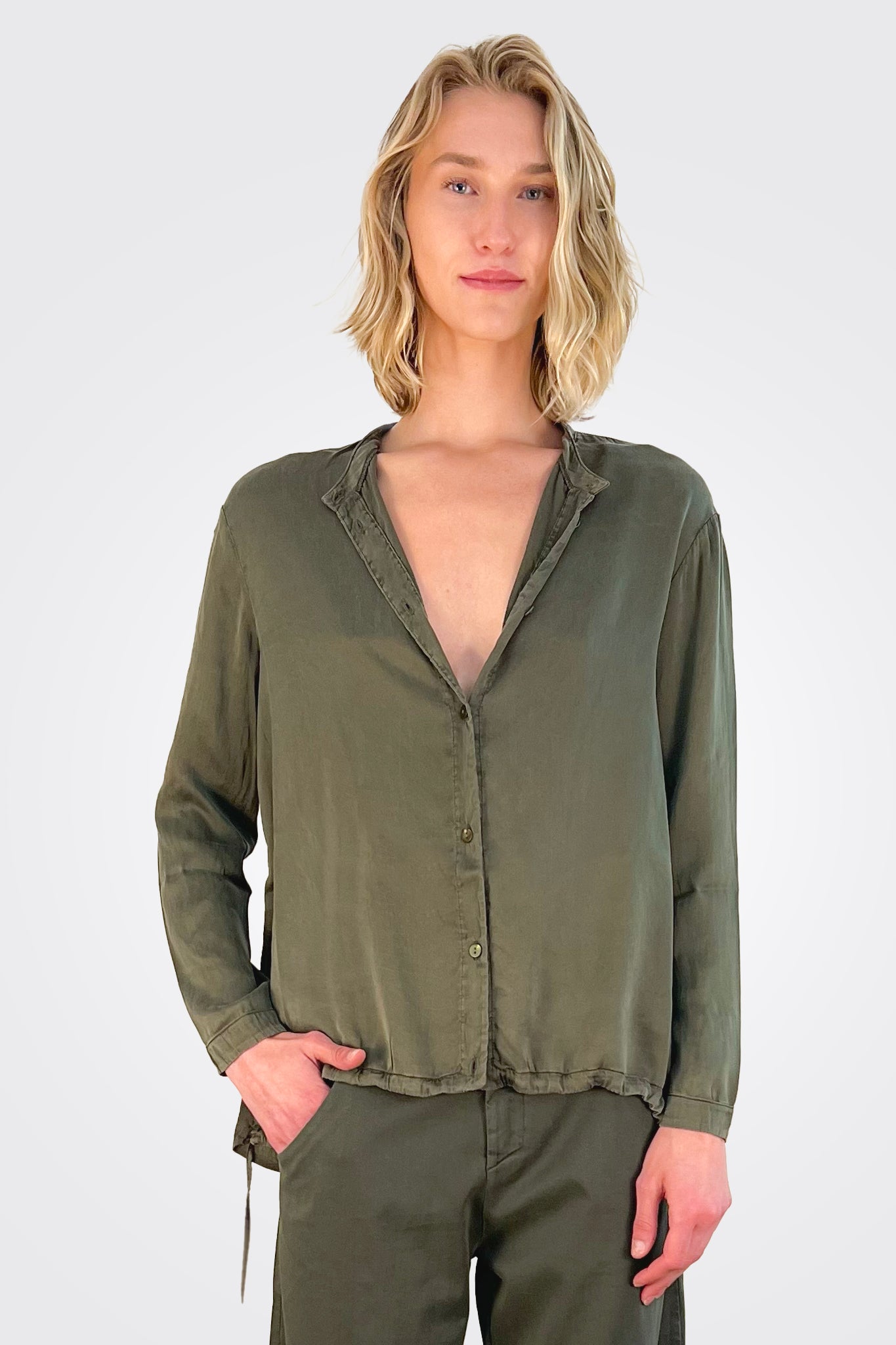 Button Down Tie Shirt - Forest by Transit Par-Such — alternate view