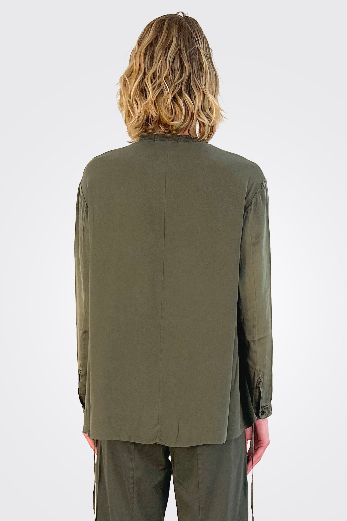 Button Down Tie Shirt - Forest by Transit Par-Such — view 3