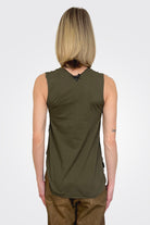Garza Tank - Dark Olive by Serie Numerica — alternate view