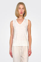 V Neck Tank - White by Transit Par-Such | 25 South Boutiques