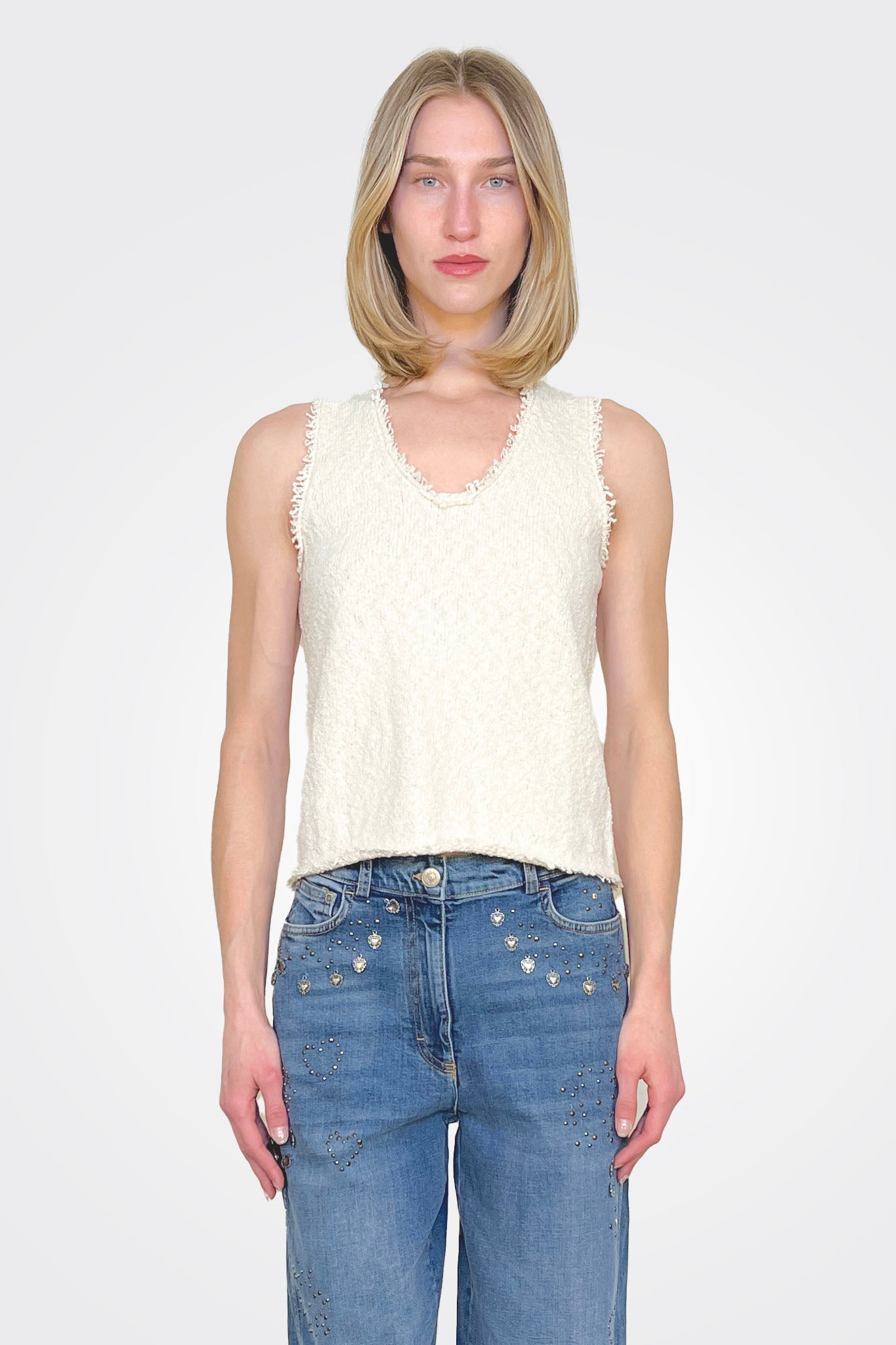 Tricot Tank Top - Panna by Seventy Venezia | 25 South Boutiques