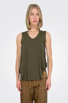 Garza Tank - Dark Olive by Serie Numerica | 25 South Boutiques