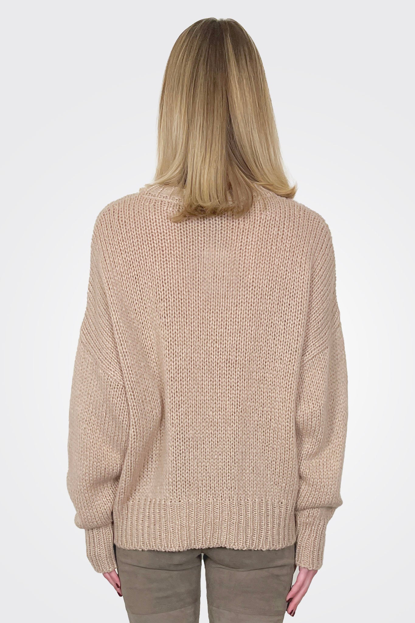 Oversize Knit Sweater - Tan by Private 0204 — view 3