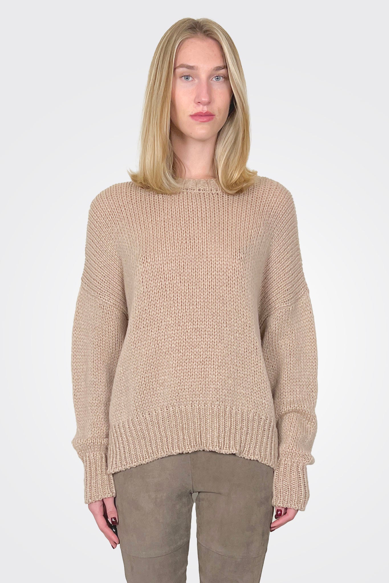 Oversize Knit Sweater - Tan by Private 0204 | 25 South Boutiques