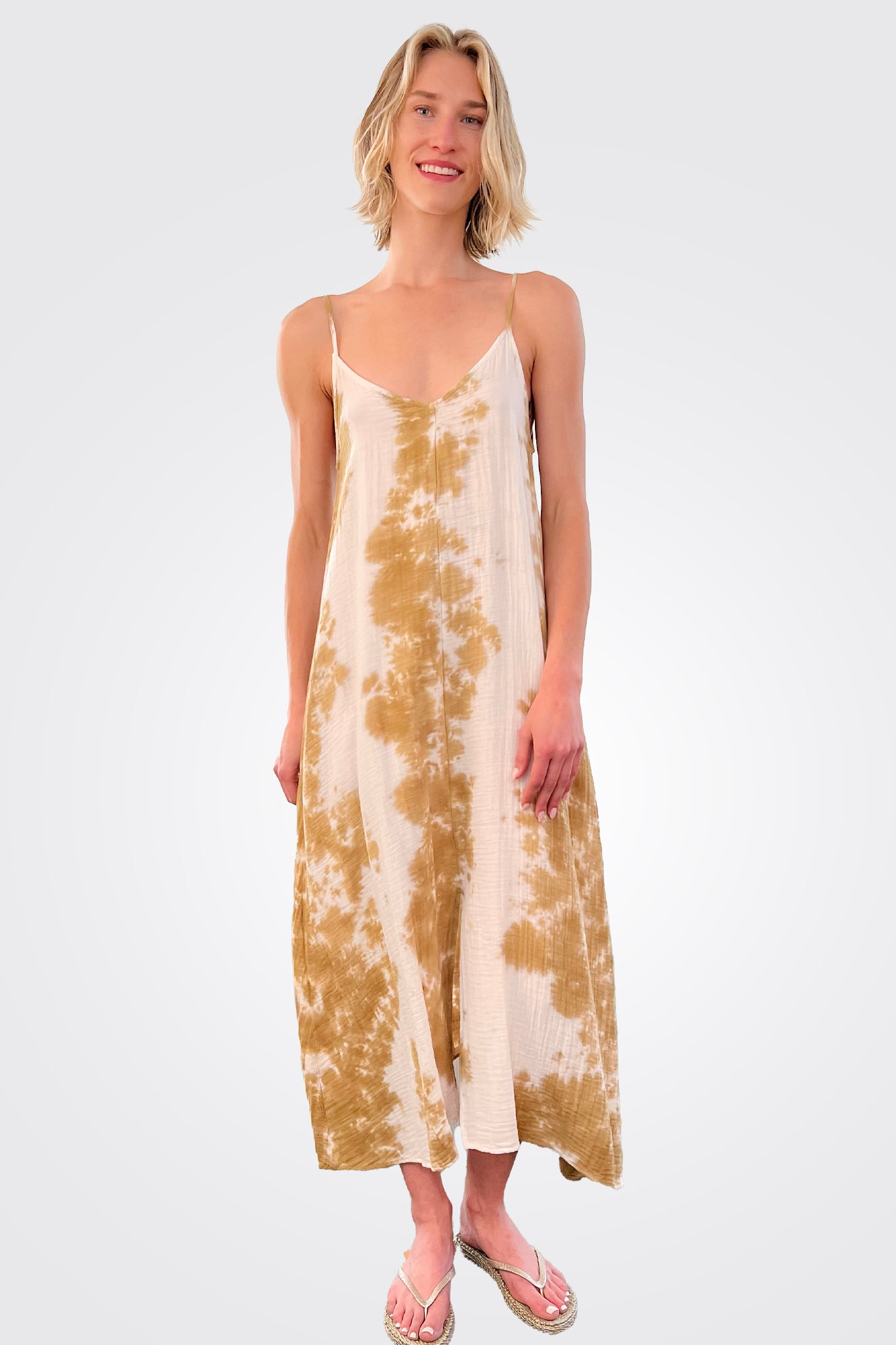 Center Seam Midi Dress - Taupe by Stark X | 25 South Boutiques