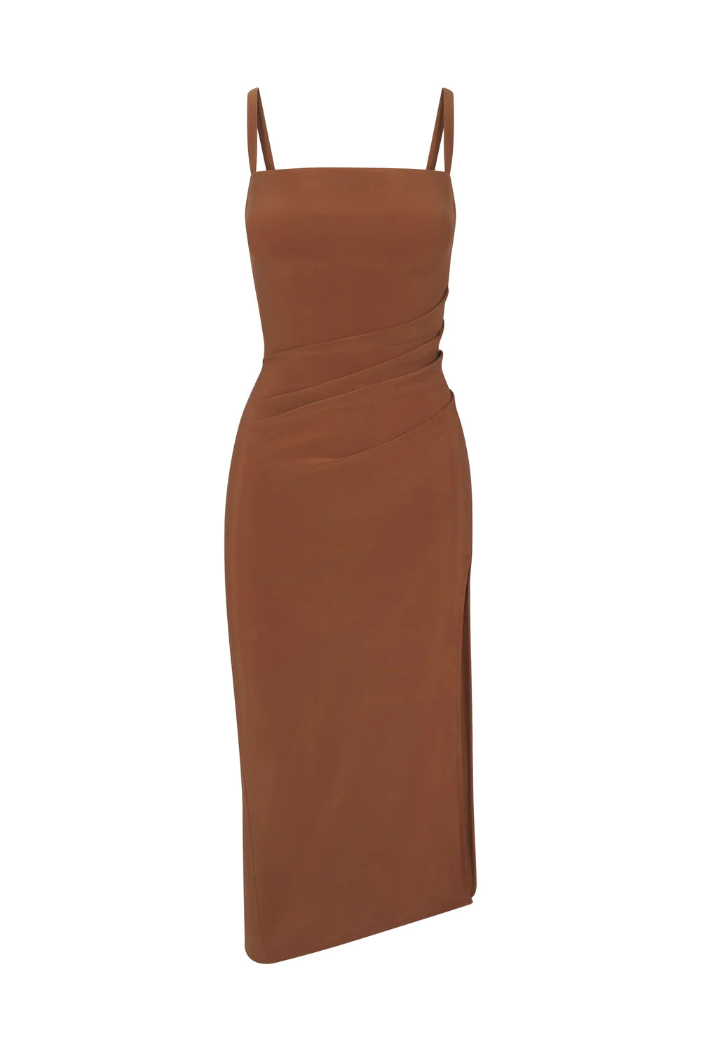 Nadege Draped Midi Dress - Tawny by Anemos — view 5