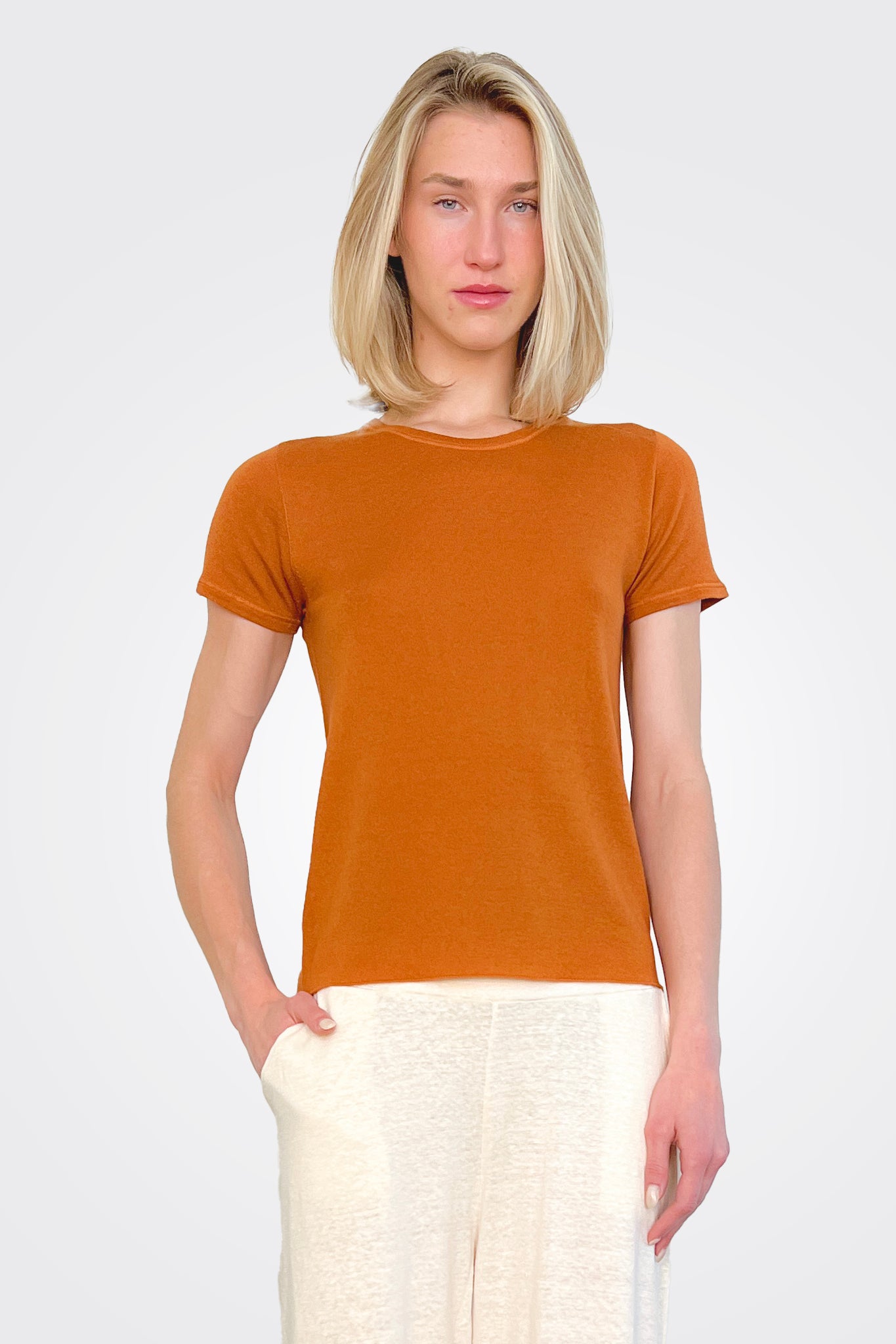 Crewneck Tee - Terracotta by Majestic | 25 South Boutiques