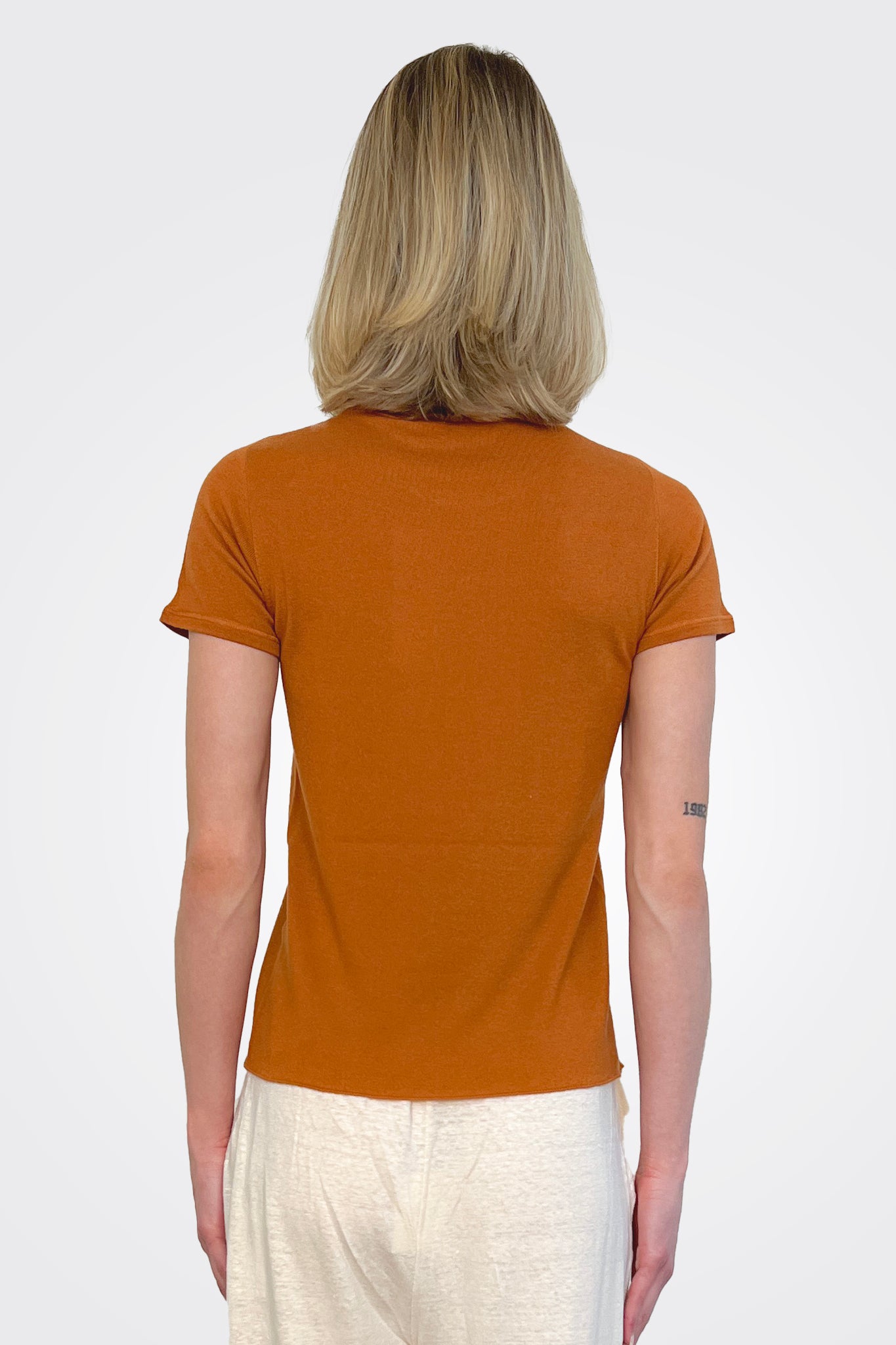 Crewneck Tee - Terracotta by Majestic — alternate view