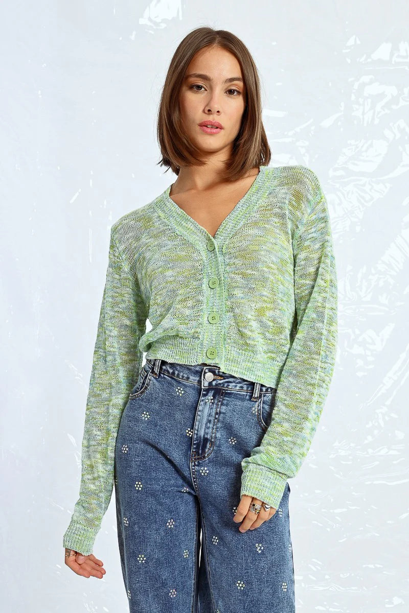 Textured Cardigan - Green by Molly Bracken | 25 South Boutiques
